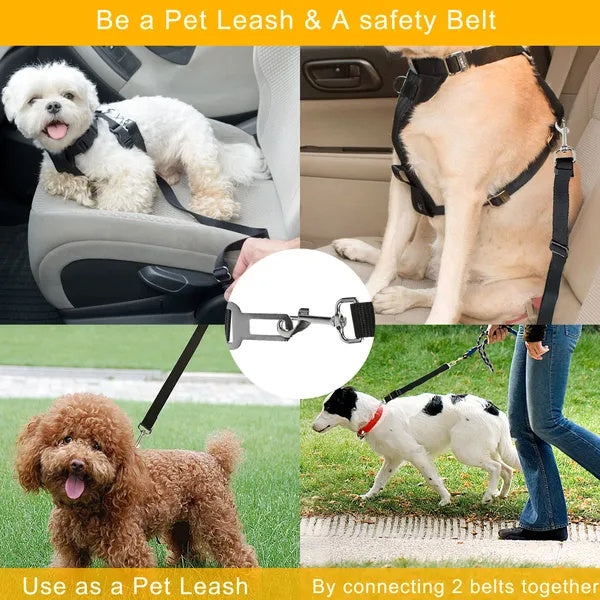 2-Pack Dog Seat Belt Harness – Adjustable Car Safety Lead”).