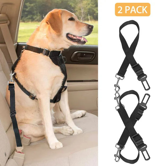 2-Pack Dog Seat Belt Harness – Adjustable Car Safety Lead”).